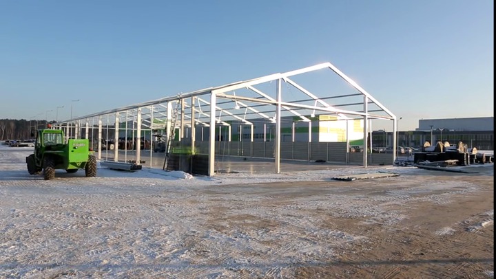 Hangar agricole - pol-plan - entrepôt / temporaire / en aluminium