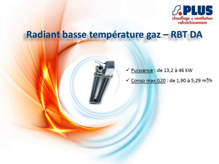 Chauffage radiant à gaz - RBT DA series - S.PLUS